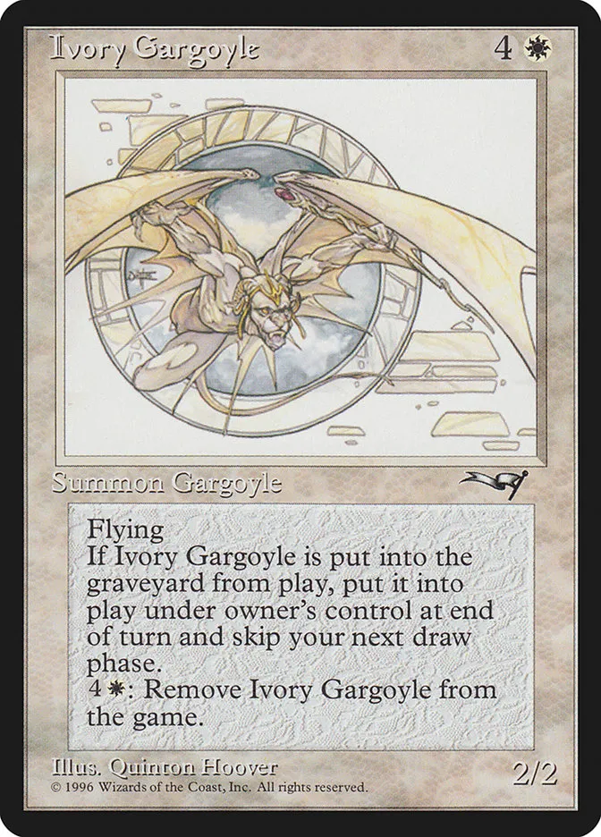 1996 Alliances Ivory Gargoyle rare #5 rare card image