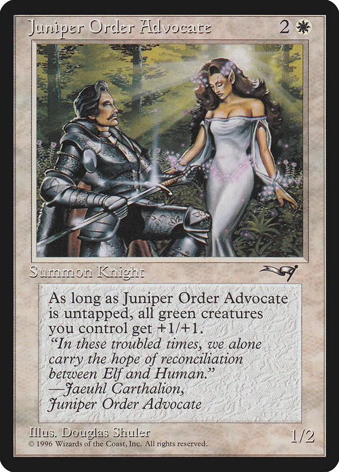 1996 Alliances Juniper Order Advocate uncommon #6 uncommon card image