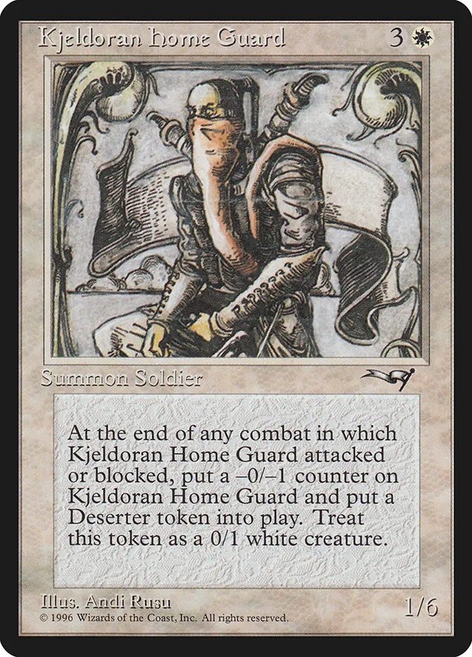 1996 Alliances Kjeldoran Home Guard uncommon #8 uncommon card image