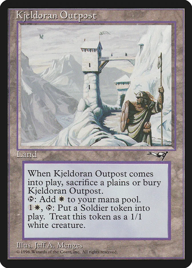 1996 Alliances Kjeldoran Outpost #139 rare card image