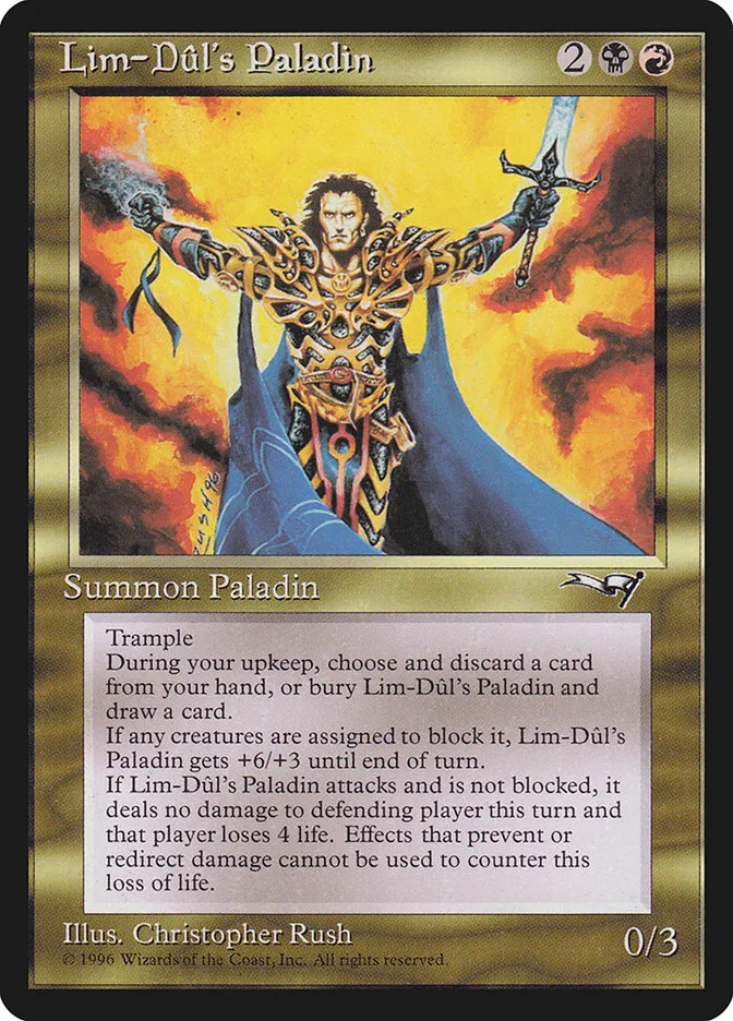 1996 Alliances Lim-Dûl's Paladin uncommon #108 uncommon card image