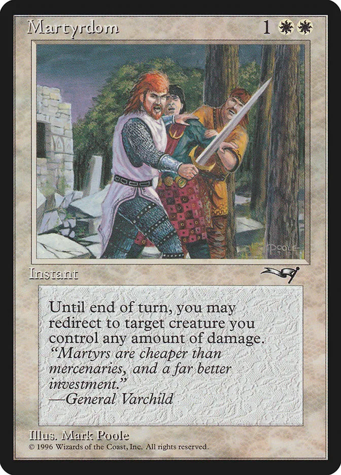 1996 Alliances Martyrdom common #10a common card image