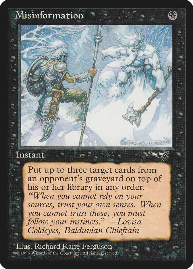 1996 Alliances Misinformation uncommon #56 uncommon card image