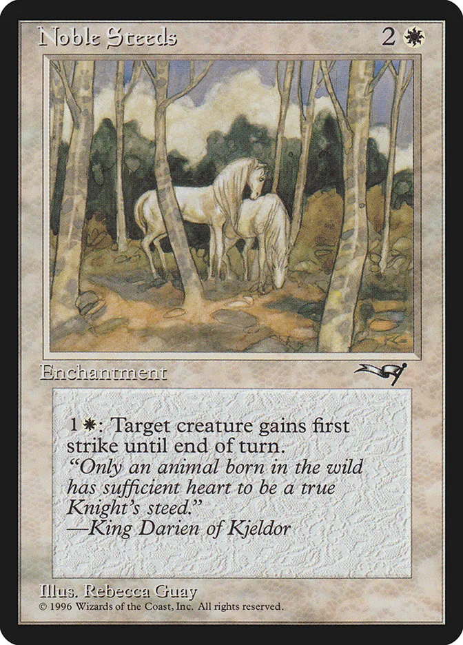 1996 Alliances Noble Steeds common #11a common card image