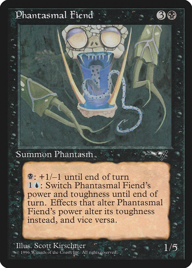 1996 Alliances Phantasmal Fiend common #57a common card image