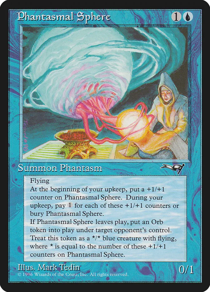 1996 Alliances Phantasmal Sphere rare #32 rare card image