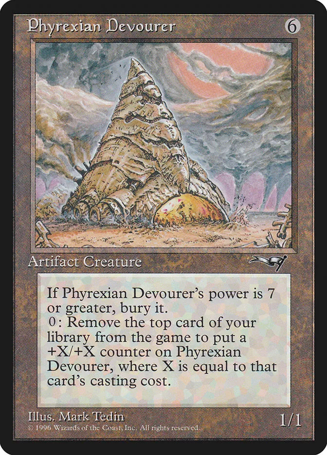 1996 Alliances Phyrexian Devourer rare #125 rare card image