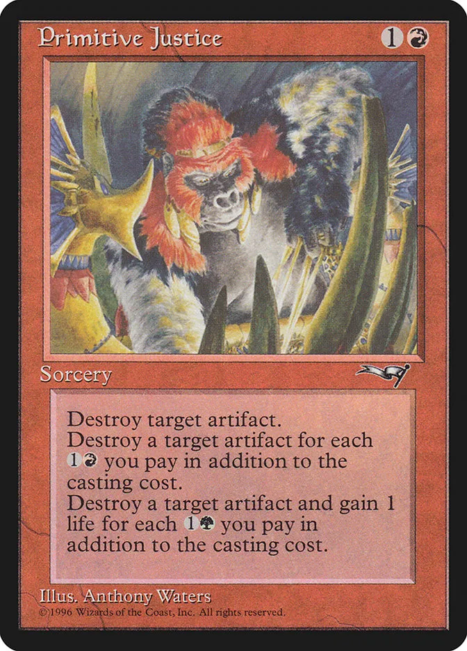 1996 Alliances Primitive Justice uncommon #77 uncommon card image