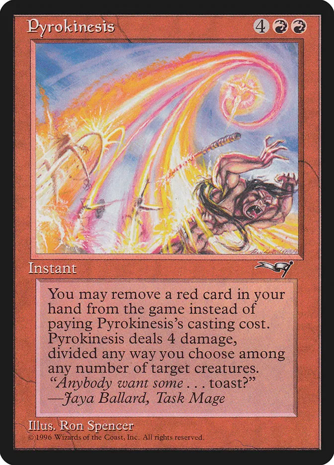 1996 Alliances Pyrokinesis uncommon #78 uncommon card image