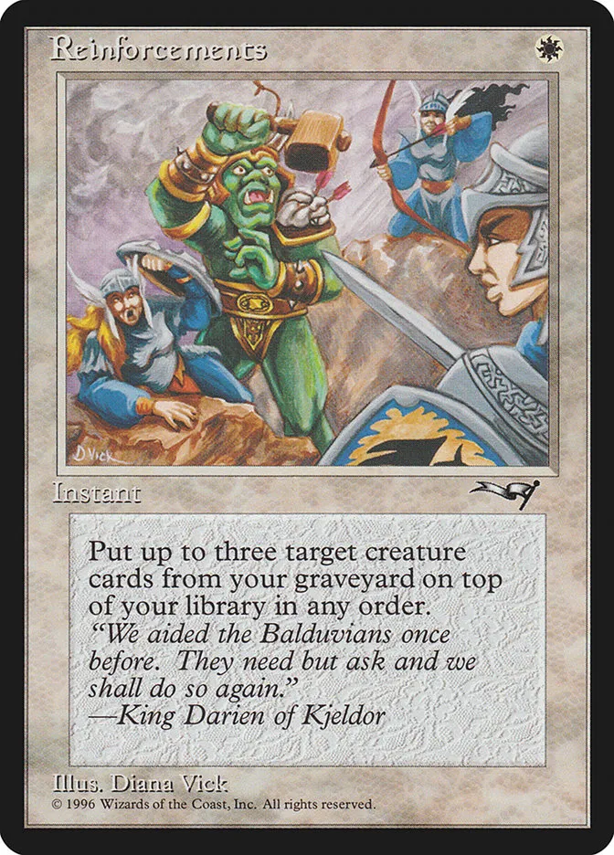 1996 Alliances Reinforcements common #12a common card image