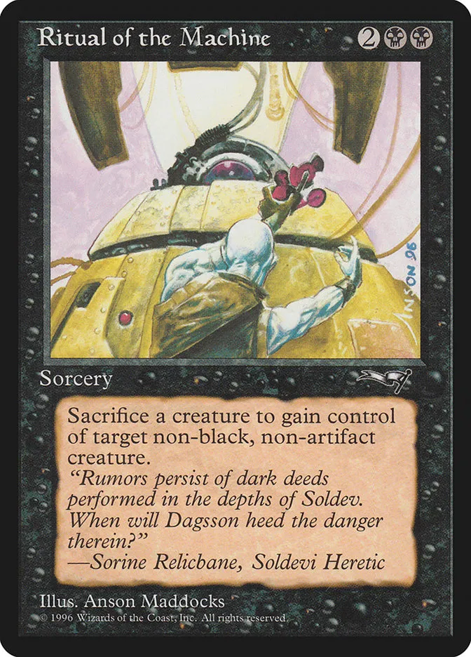 1996 Alliances Ritual of the Machine rare #59 rare card image