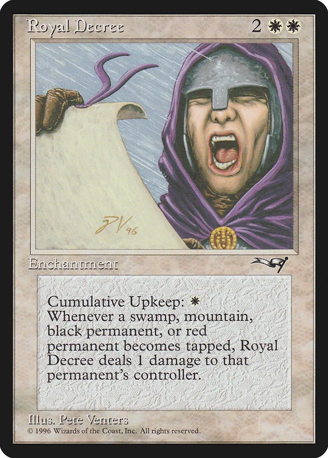 1996 Alliances Royal Decree rare #14 rare card image