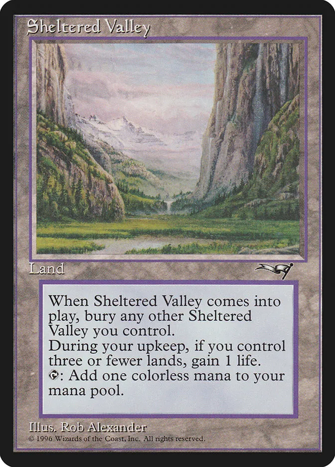 1996 Alliances Sheltered Valley #142 rare card image