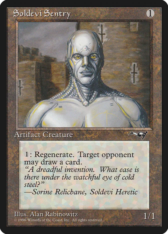 1996 Alliances Soldevi Sentry common #132a common card image