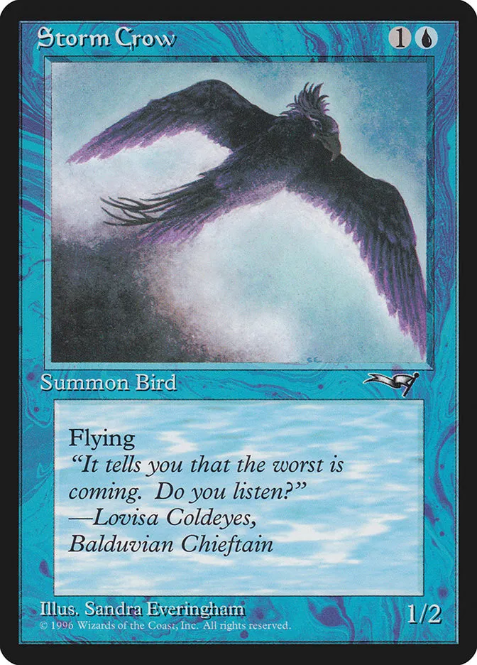 1996 Alliances Storm Crow common #36a common card image