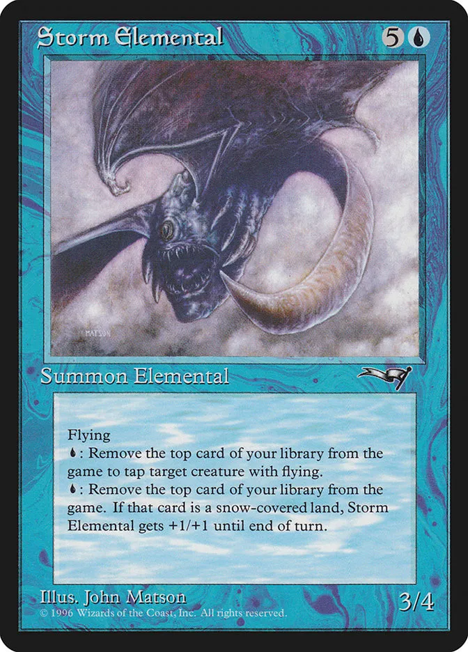1996 Alliances Storm Elemental uncommon #37 uncommon card image