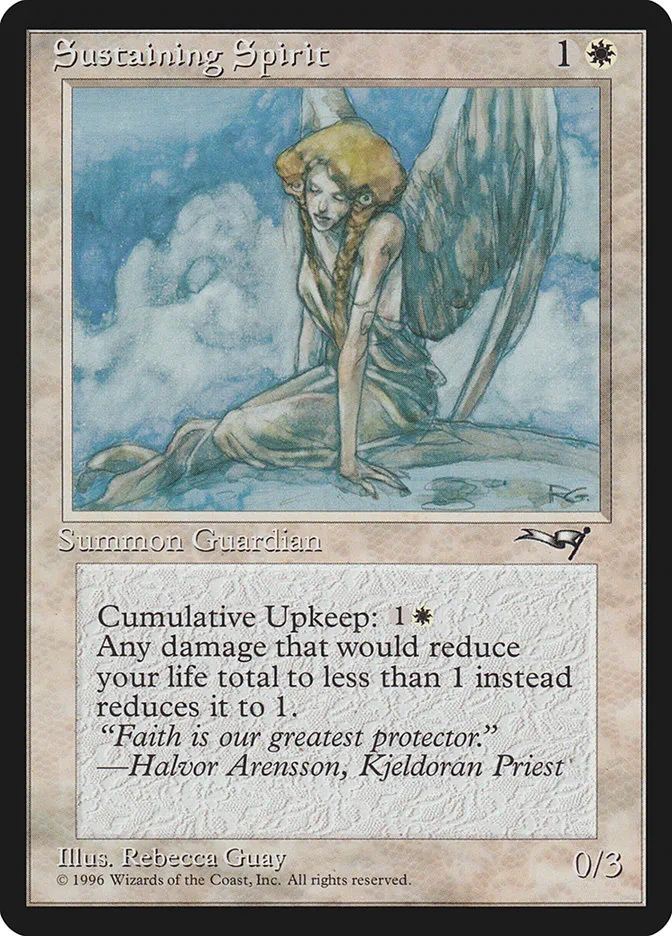 1996 Alliances Sustaining Spirit rare #18 rare card image