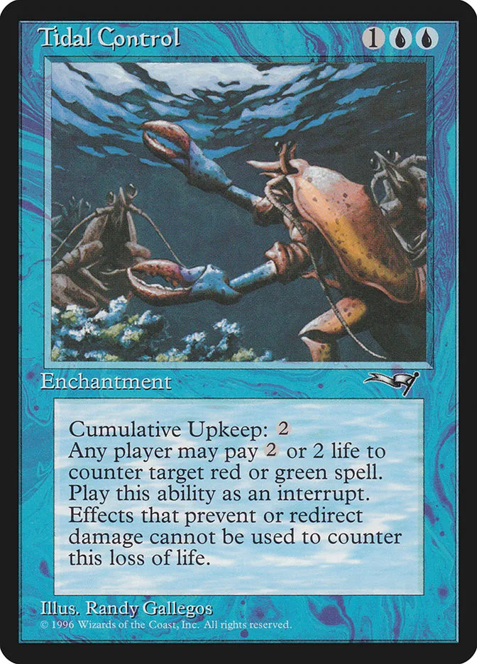 1996 Alliances Tidal Control rare #40 rare card image