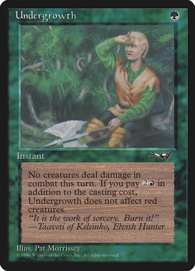 1996 Alliances Undergrowth common #102a common card image