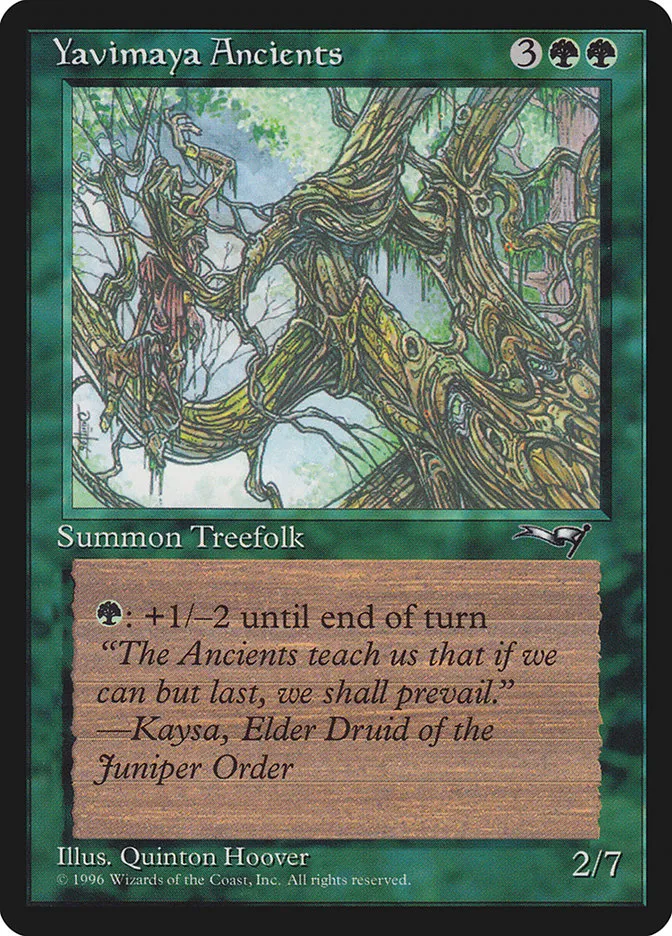 1996 Alliances Yavimaya Ancients common #104a common card image