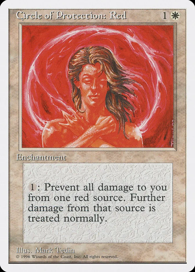 1996 Introductory Two-Player Set Circle of Protection: Red common #3 common card image