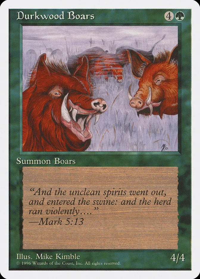1996 Introductory Two-Player Set Durkwood Boars common #39 common card image
