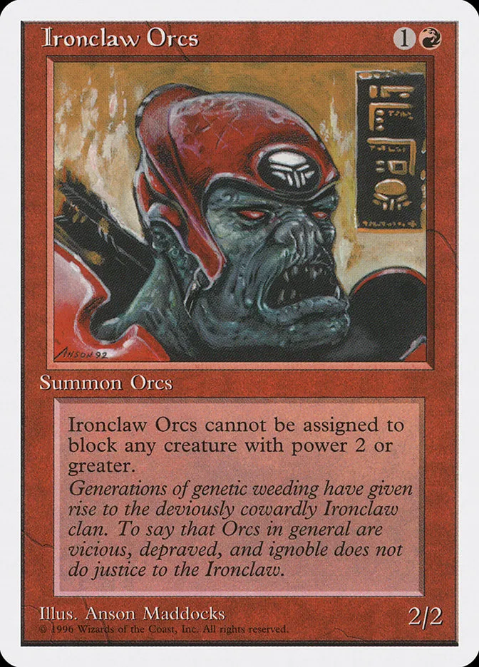 1996 Introductory Two-Player Set Ironclaw Orcs common #34 common card image