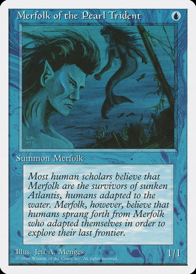 1996 Introductory Two-Player Set Merfolk of the Pearl Trident common #10 common card image