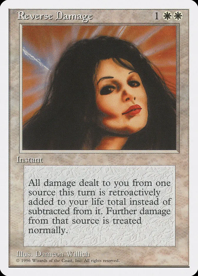 1996 Introductory Two-Player Set Reverse Damage rare #7 rare card image