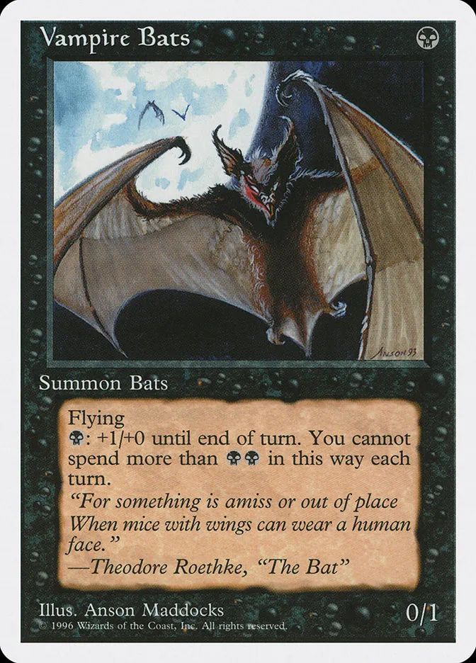 1996 Introductory Two-Player Set Vampire Bats common #26 common card image