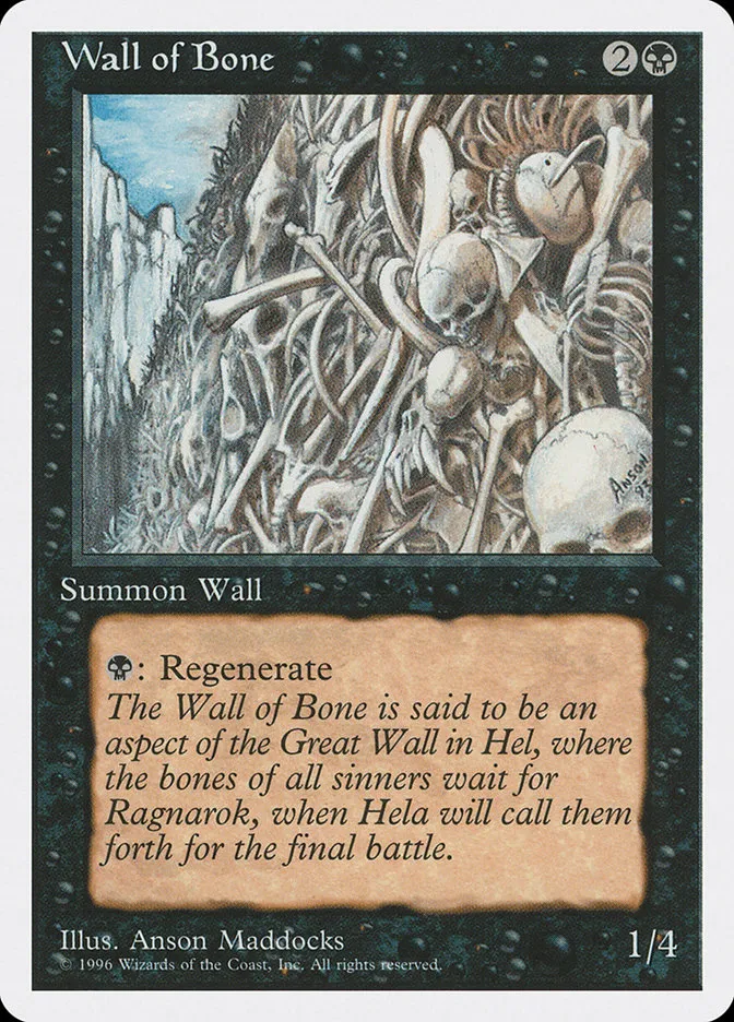 1996 Introductory Two-Player Set Wall of Bone uncommon #27 uncommon card image