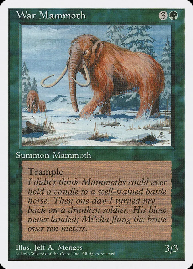 1996 Introductory Two-Player Set War Mammoth common #45 common card image