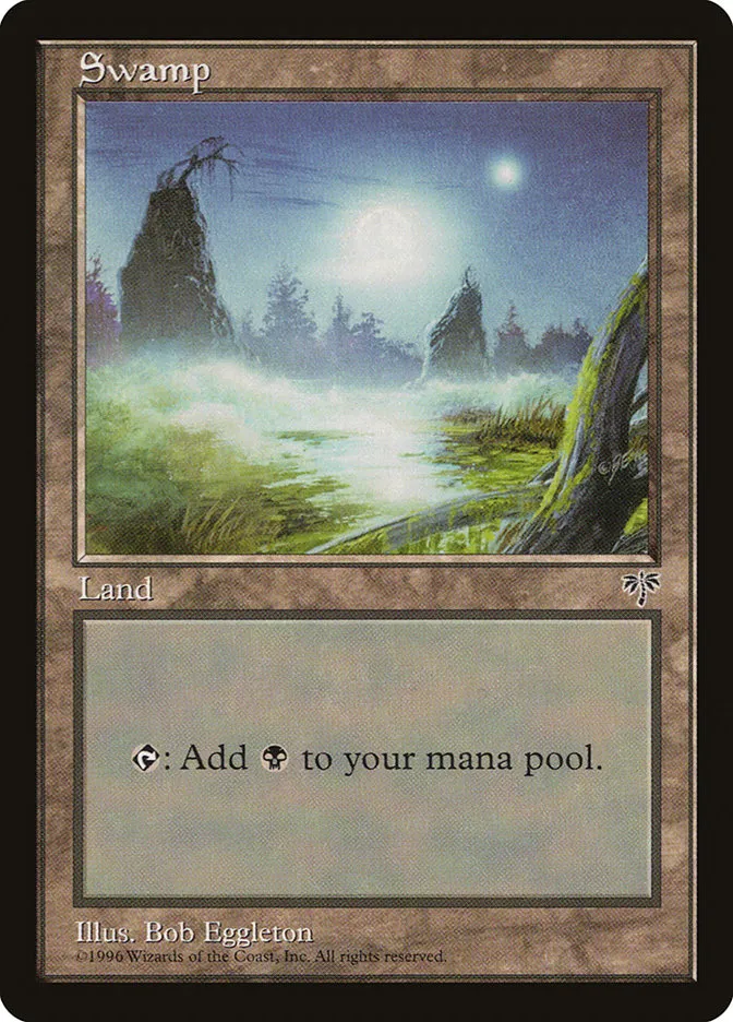 1996 Mirage Swamp common #340 common card image
