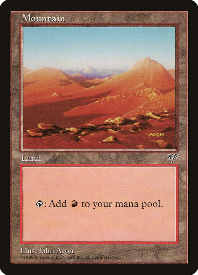 1996 Mirage Mountain common #344 common card image