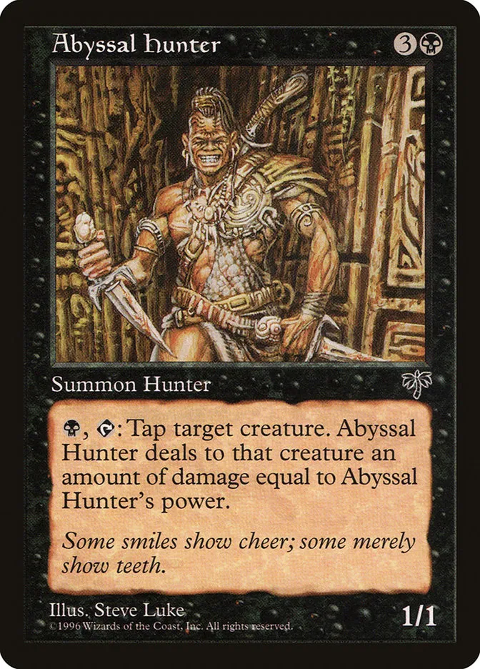 1996 Mirage Abyssal Hunter rare #103 rare card image