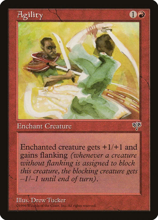 1996 Mirage Agility common #154 common card image