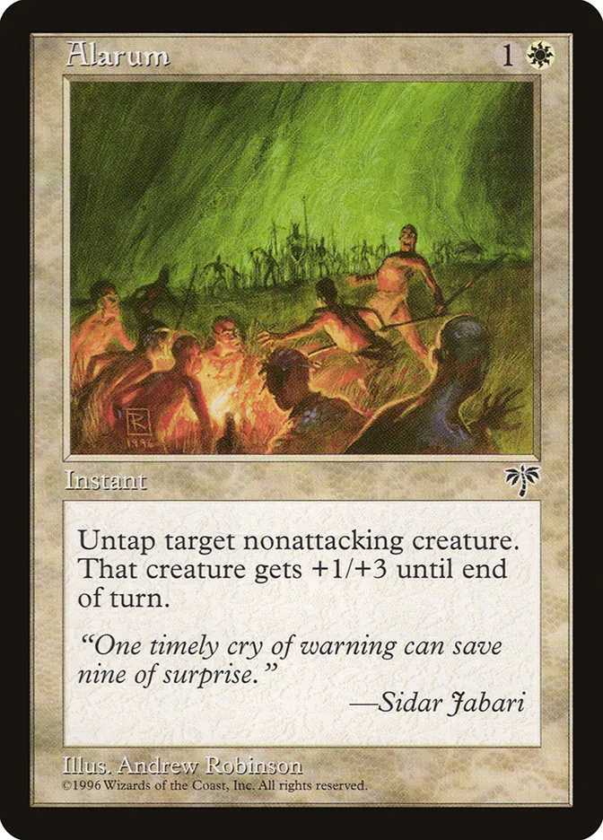 1996 Mirage Alarum common #2 common card image