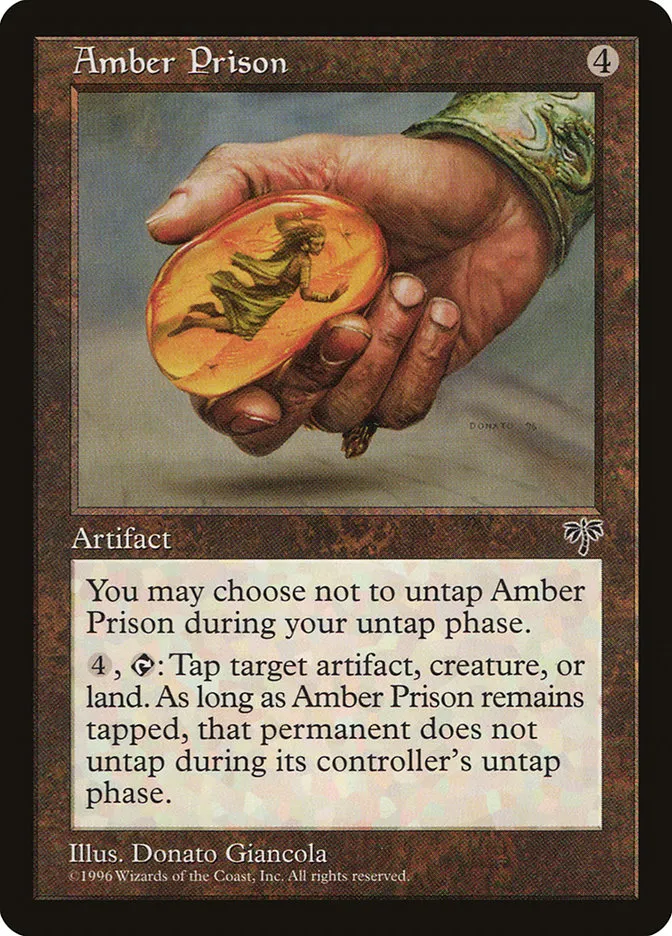 1996 Mirage Amber Prison rare #292 rare card image