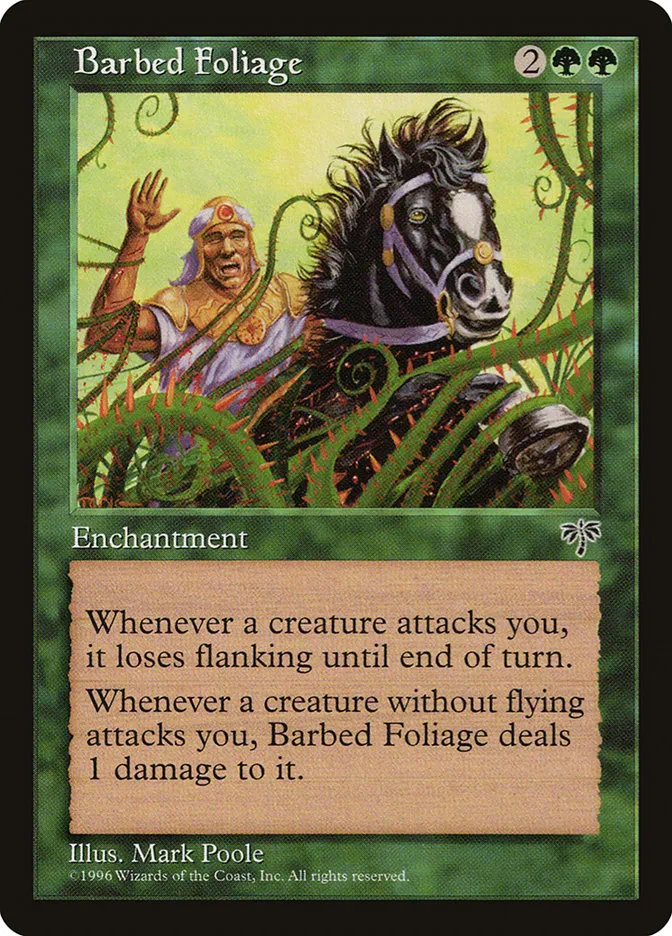 1996 Mirage Barbed Foliage #207 uncommon card image