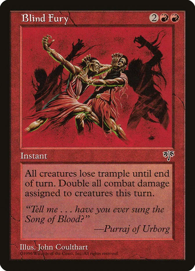 1996 Mirage Blind Fury uncommon #158 uncommon card image