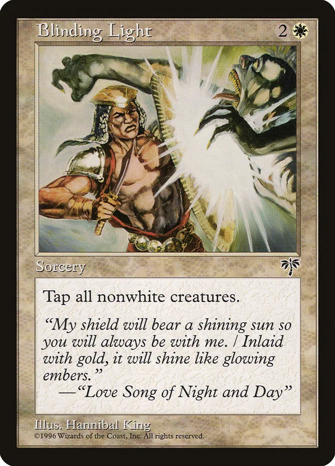 1996 Mirage Blinding Light uncommon #5 uncommon card image