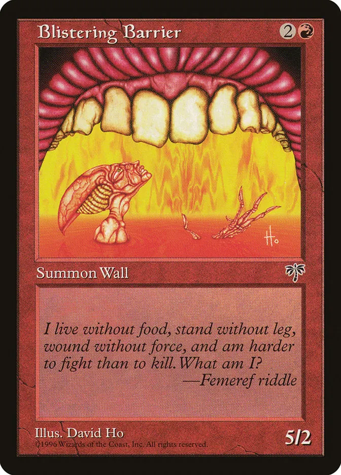 1996 Mirage Blistering Barrier #159 common card image