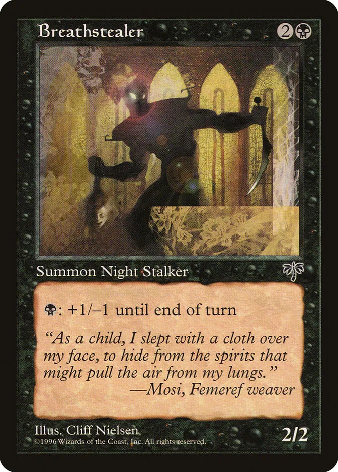 1996 Mirage Breathstealer #109 common card image