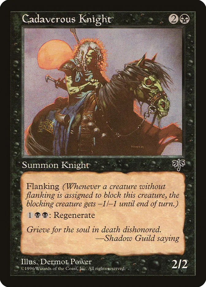 1996 Mirage Cadaverous Knight common #110 common card image