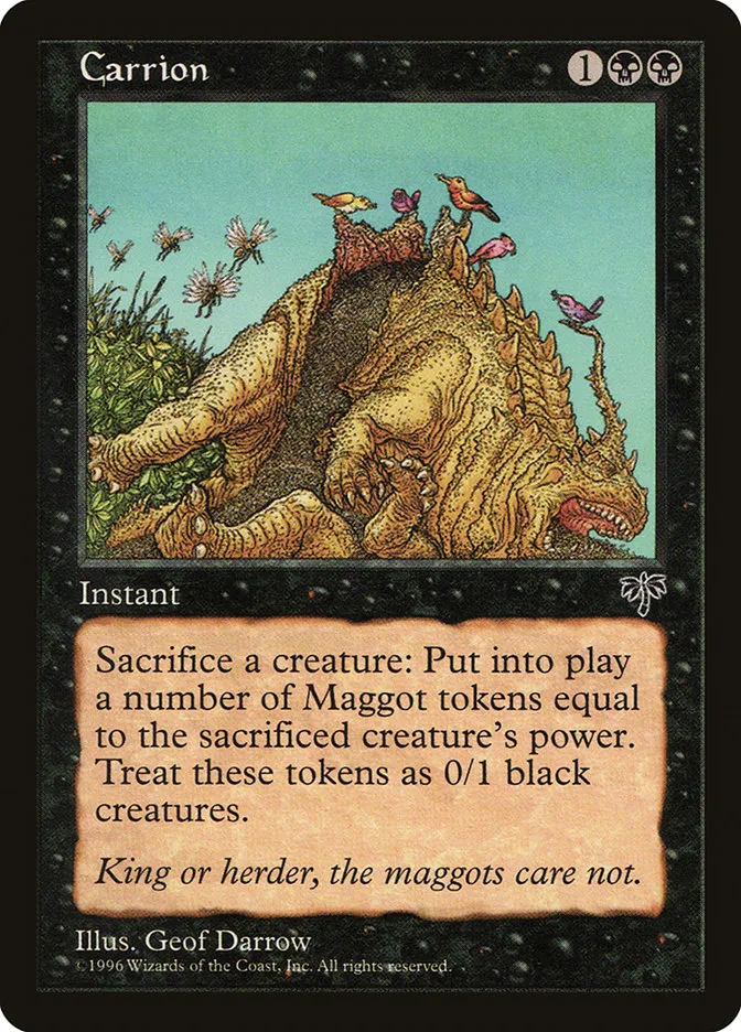 1996 Mirage Carrion rare #111 rare card image