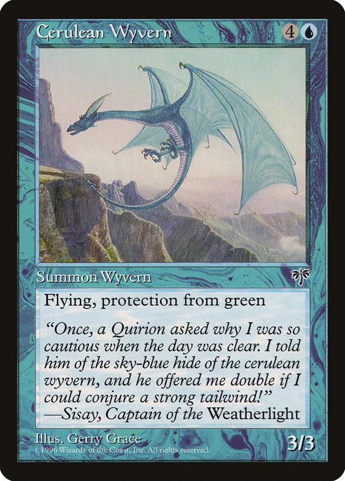 1996 Mirage Cerulean Wyvern uncommon #57 uncommon card image