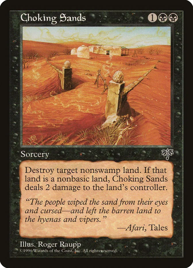 1996 Mirage Choking Sands common #113 common card image