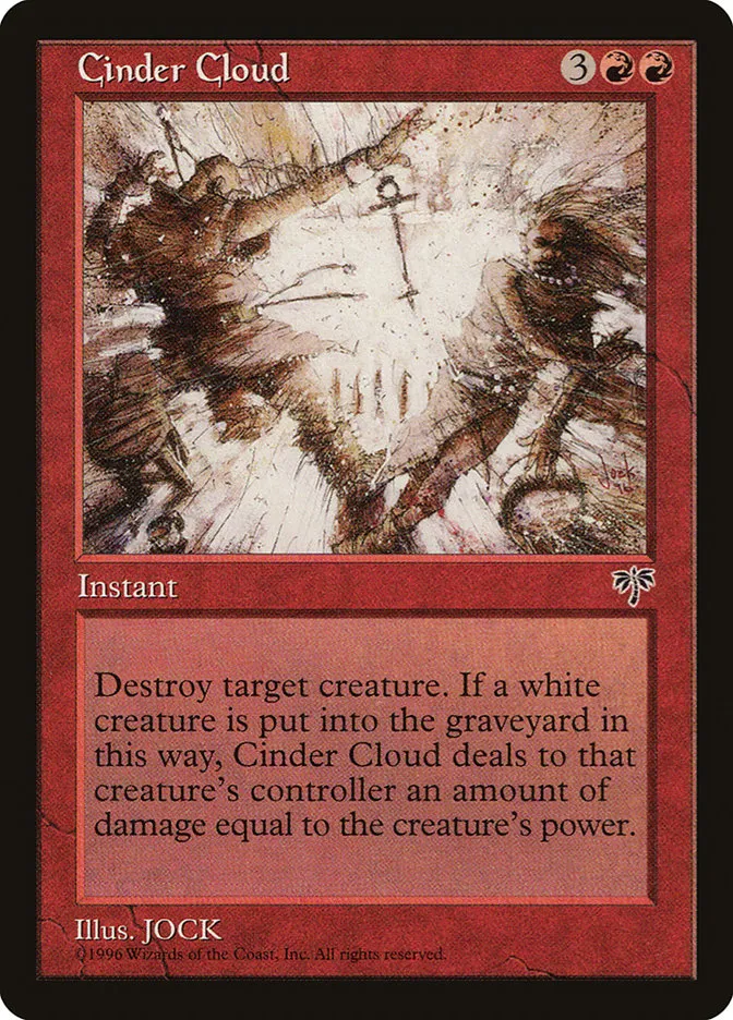 1996 Mirage Cinder Cloud uncommon #165 uncommon card image