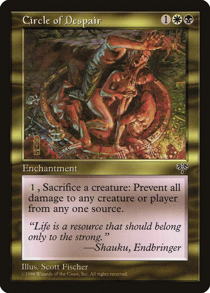1996 Mirage Circle of Despair rare #259 rare card image