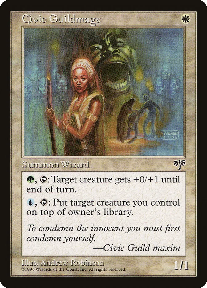 1996 Mirage Civic Guildmage common #7 common card image